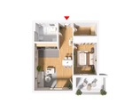 Grundriss OG 5 (Abb. ähnlich) - 2 Zimmer Etagenwohnung zum Kaufen in Hildesheim