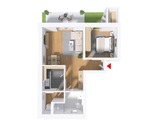 Grundriss EG 1 (Abb. ähnlich) - 2 Zimmer Erdgeschoßwohnung in Hildesheim