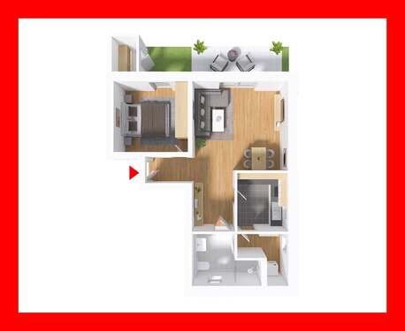 Grundriss EG 2 (Abb. ähnl.) - Exklusives Wohnen am 'Kuhrmeyer Hof'