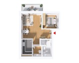 Grundriss OG 3 (Abb. ähnlich) - 2 Zimmer Etagenwohnung in Hildesheim