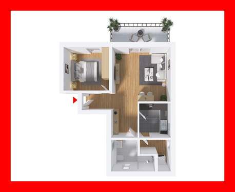 Grundriss 6 OG (Abb. ähnl.) - Exklusives Wohnen am 'Kuhrmeyer Hof'