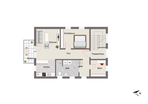 1. Obergeschoss - Maisonettenwohnung mit 98,50 m&sup2; in Hildesheim zum Kaufen
