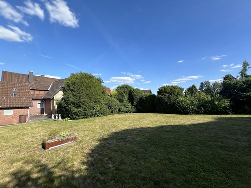 Garten mit grünem Sichtschutz - 