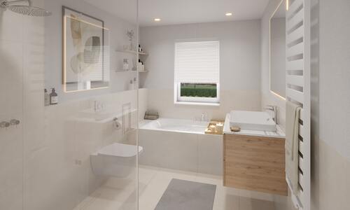 Visualisierung Badezimmer - 2 Zimmer Erdgeschoßwohnung in Diekholzen