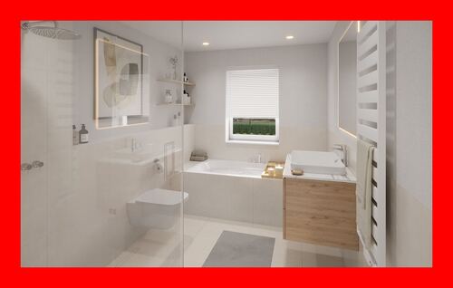 Visualisierung Badezimmer - Exklusive Neubauwohnungen - 311.000,00 EUR Kaufpreis, ca.  82,55 m² Wohnfläche