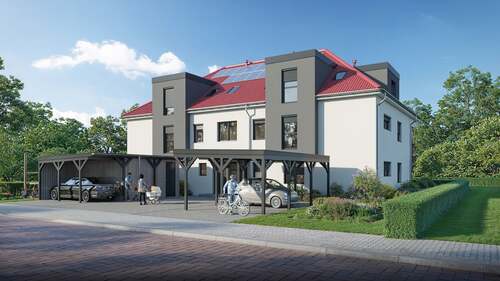 Straßenansicht - Dachgeschoßwohnung mit 79,87 m&sup2; in Sarstedt zum Kaufen