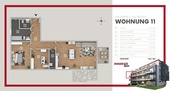 Grundriss Whg. 11 - 3 Zimmer Etagenwohnung zum Kaufen in Sarstedt