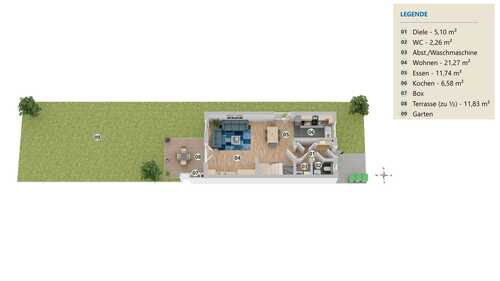 Erdgeschoss Reihenhaus 1 - 4 Zimmer Reihenendhaus zum Kaufen in Sarstedt