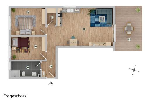 Wohnung 1 - 3 Zimmer Erdgeschoßwohnung zum Kaufen in Hildesheim