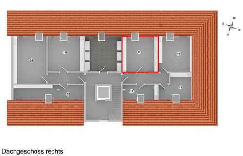 Nutzfläche im Dachgeschoss - Etagenwohnung mit 90,08 m&sup2; in Hildesheim zum Kaufen