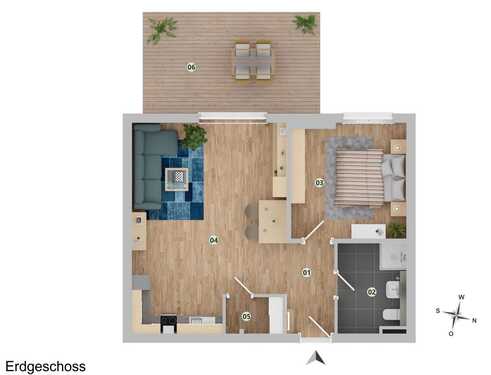 Wohnung 2 - 2 Zimmer Erdgeschoßwohnung zum Kaufen in Hildesheim