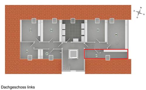 Nutzfläche im Dachgeschoss - Etagenwohnung mit 91,96 m&sup2; in Hildesheim zum Kaufen