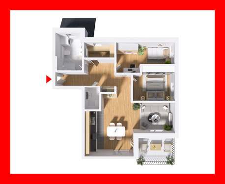 Grundriss OG 4 (Abb. ähnl.) - Exklusives Wohnen am 'Kuhrmeyer Hof'