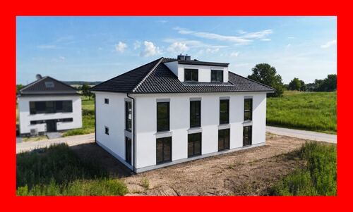 Gartenansicht nach Fertigstellung Fassade - Zuhause ankommen - moderne DHH - 499.000,00&nbsp;EUR Kaufpreis, ca.&nbsp; 151,78&nbsp;m&sup2;&nbsp;Wohnfl&auml;che