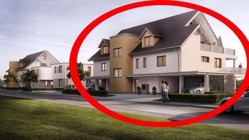 Ansicht Straßenseite Haus D - 2 Zimmer Etagenwohnung zum Kaufen in Sarstedt