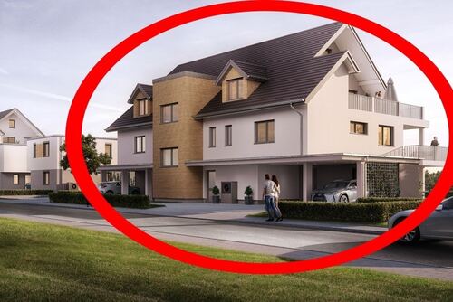 Ansicht Straßenseite Haus D - 2 Zimmer Etagenwohnung zum Kaufen in Sarstedt