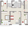 Wohnungsgrundriss - Etagenwohnung mit 82,50 m&sup2; in Hildesheim zum Kaufen