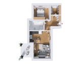 Wohnungsgrundriss - 2 Zimmer Erdgeschoßwohnung zum Kaufen in Diekholzen