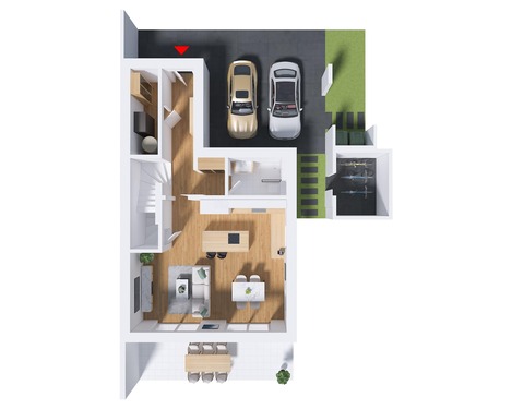 Erdgeschoss - 5 Zimmer Doppelhaushälfte in Diekholzen