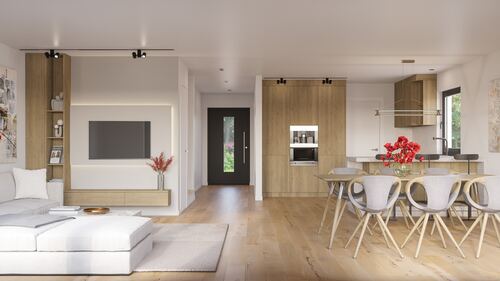 Wohn- und Essbereich links - 8 Zimmer Zweifamilienhaus in Gronau