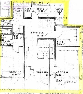 Grundriss - 590.000,00&nbsp;EUR Kaufpreis, ca.&nbsp; 101,52&nbsp;m&sup2;&nbsp;Wohnfl&auml;che