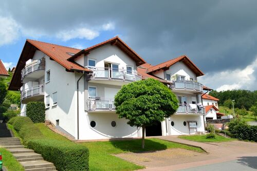 ansprechendes 10-Parteienhaus - Attraktive 4-Zimmer-Erdgeschosswohnung mit Balkon, Terrasse & Fernblick in Top-Lage von Erbach