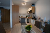 Essplatz und Küche - 2.5 Zimmer Erdgeschoßwohnung in Zaberfeld