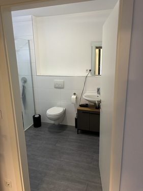 Schickes Tageslichtbad mit Dusche - 