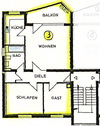Grundriss - 3 Zimmer Etagenwohnung in Bad Orb