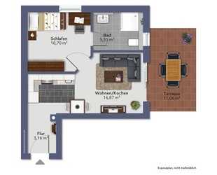 199.600,00 EUR Kaufpreis, ca.  41,00 m² Wohnfläche in Gelnhausen (PLZ: 63571) Main-Kinzig-Kreis