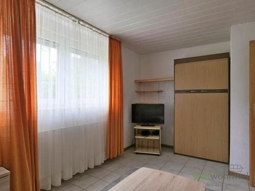 Blick zum TV - 1 Zimmer Etagenwohnung zur Miete in Baunatal