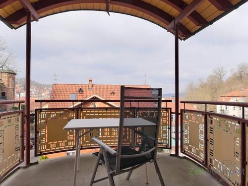 Balkonausblick im Februar - Etagenwohnung mit 105,00 m² in Eisenach zur Miete