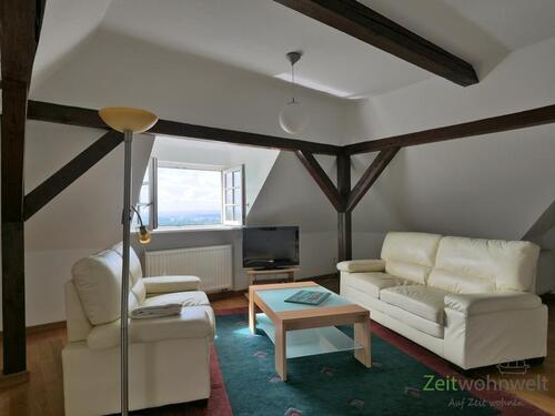 Blick ins Wohnzimmer 2 - 3 Zimmer Etagenwohnung in Radebeul