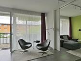 Sitzecke vor dem Balkon - Etagenwohnung mit 92,00 m² in Kassel zur Miete