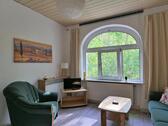 TV im Wohnzimmer - (EF1138_M) Jena: West, neu möblierte 2-Zimmer-Wohnung mit Balkon, Waschmaschine