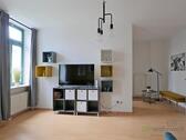 Blick zum TV - 2 Zimmer Etagenwohnung in Chemnitz