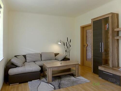 Couch im Wohnzimmer - Etagenwohnung mit 58,00 m² in Dresden zur Miete