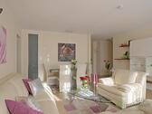 Blick ins Wohnzimmer - 2 Zimmer Etagenwohnung zur Miete in Dresden
