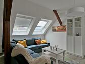 Sitzecke im Wohnzimmer - 3 Zimmer Etagenwohnung zur Miete in Dresden