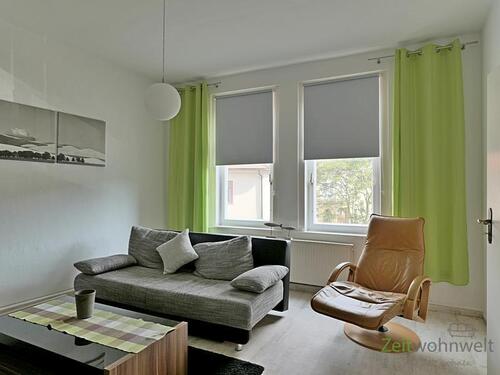 Blick ins Wohnzimmer - (EF0842_M) Arnstadt: Arnstadt, vollmöblierte 2-Zimmer-Wohnung mit WLAN, Waschmaschine direkt in der Innenstadt