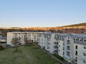 Novemberausblick vom Balkon - (12537_38) MGN: ruhige 2-Raum-Dachgeschoss-Wohnung mit Aufzug und Balkon zum grünen Innenhof, Hausmeisterservice