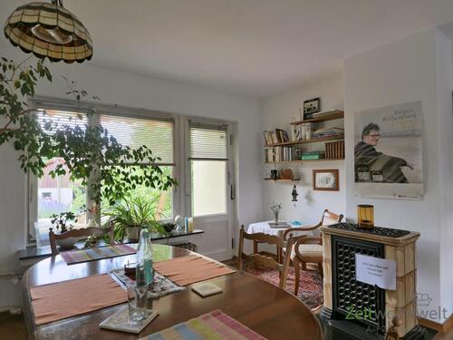 Blick zum Terrassenausgang - Etagenwohnung mit 50,00 m&sup2; in Fuldatal zur Miete