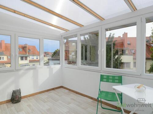 große verglaste Veranda - 3 Zimmer Etagenwohnung in Erfurt