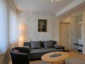 Blick ins Wohnzimmer - (EF0669_M) Jena: Isserstedt, möblierte 2-Zimmer-Wohnung im Obergeschoss, WLAN, PKW-Stellplatz