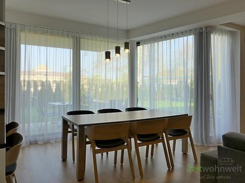 Esstisch mit Ausblick - (EF0517_S) Dresden: Wilsdruffer VorstadtSeevorstadt-West, ruhiges 3-Zi-Apartment mit Terrasse, 200 Meter zum Zwinger!