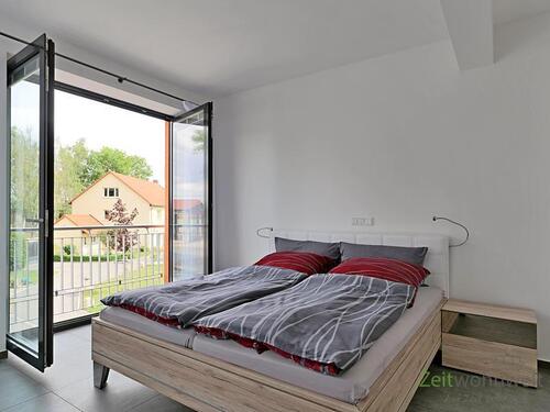 Schlafzimmer zum Innenhof - Etagenwohnung mit 60,00 m&sup2; in Erfurt zur Miete