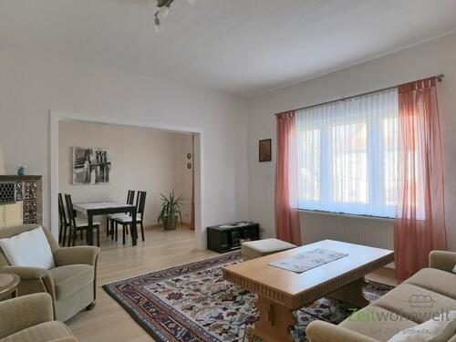 Blick ins Wohnzimmer - (EF1376_M) Ilmenau: Ilmenau, möblierte 2-Zimmer-Wohnung in ruhiger Ortsrandlage, Gäste-WC, Grundreinigung inkl.