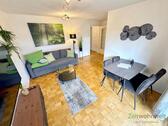 Balkonblick ins Wohnzimmer - 2 Zimmer Etagenwohnung zur Miete in Dresden