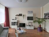 Blick ins Wohnzimmer - (EF1416_M) Erfurt: Krämpfervorstadt, neu möblierte Wohnung nahe der Innenstadt, Grundreinigung inklusive