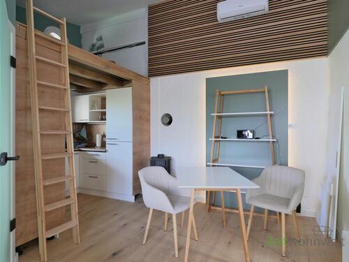 Klimaanlage, Esstisch, Leiter zut Bücherwand - (EF1283_M) Magdeburg: Ottersleben, neu ausgebaute und neu möblierte Wohnung mit Klimaanlage und Terrasse